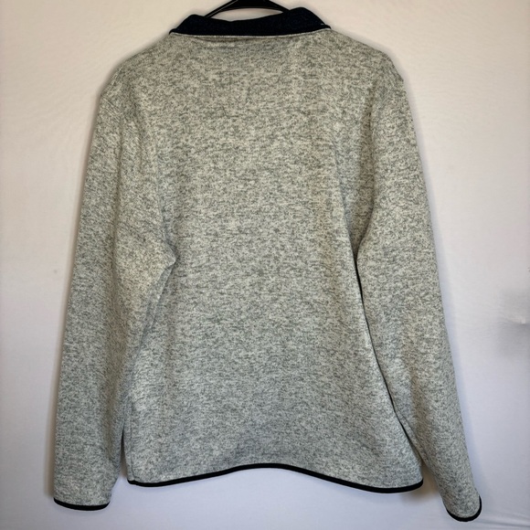 Nautica Heathered Grey Half Zip Pullover Preppy Casual Jacket | Size Lar… - Picture 2 of 6